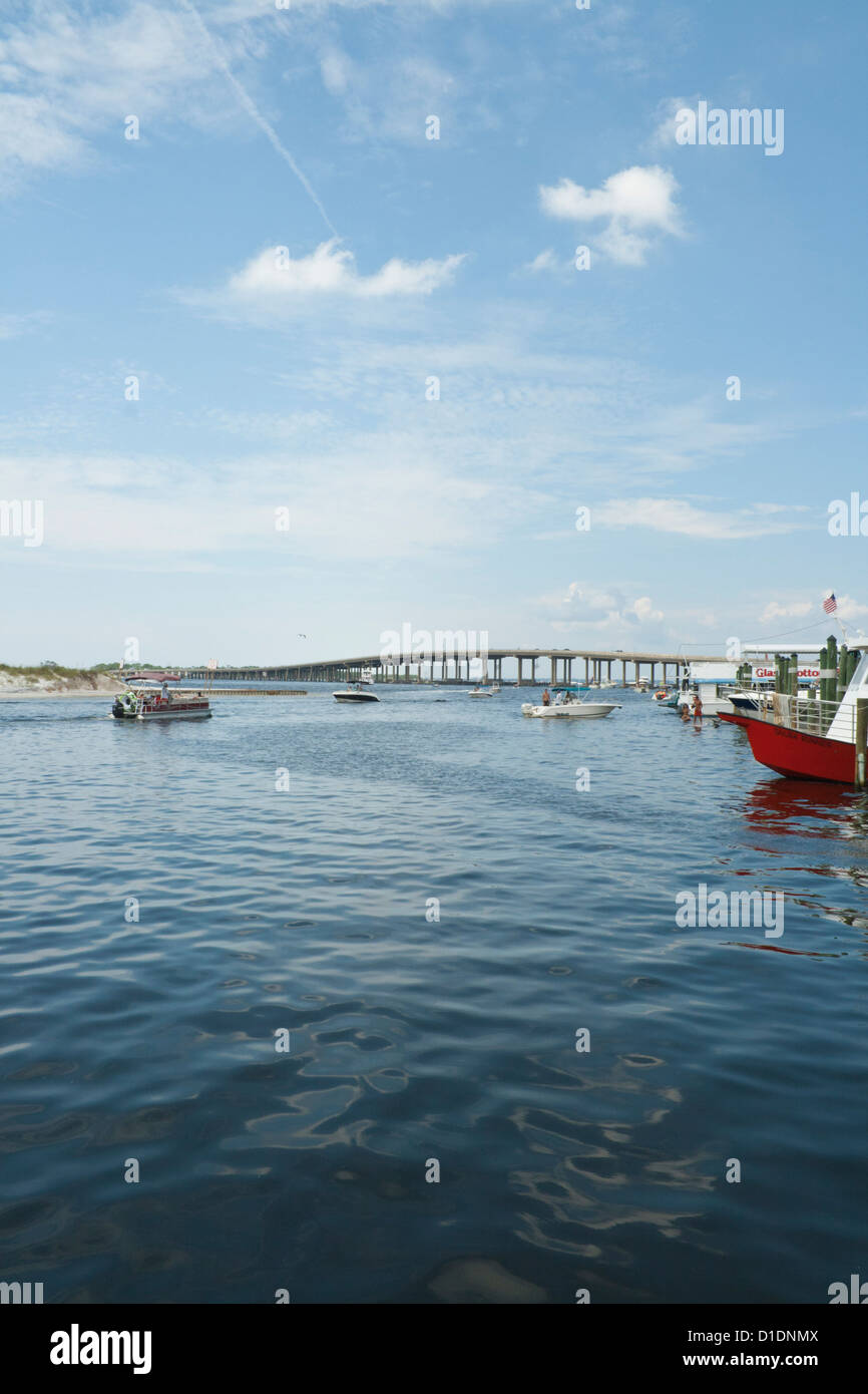 Crystal Beach Harbour au destin Florida USA Banque D'Images