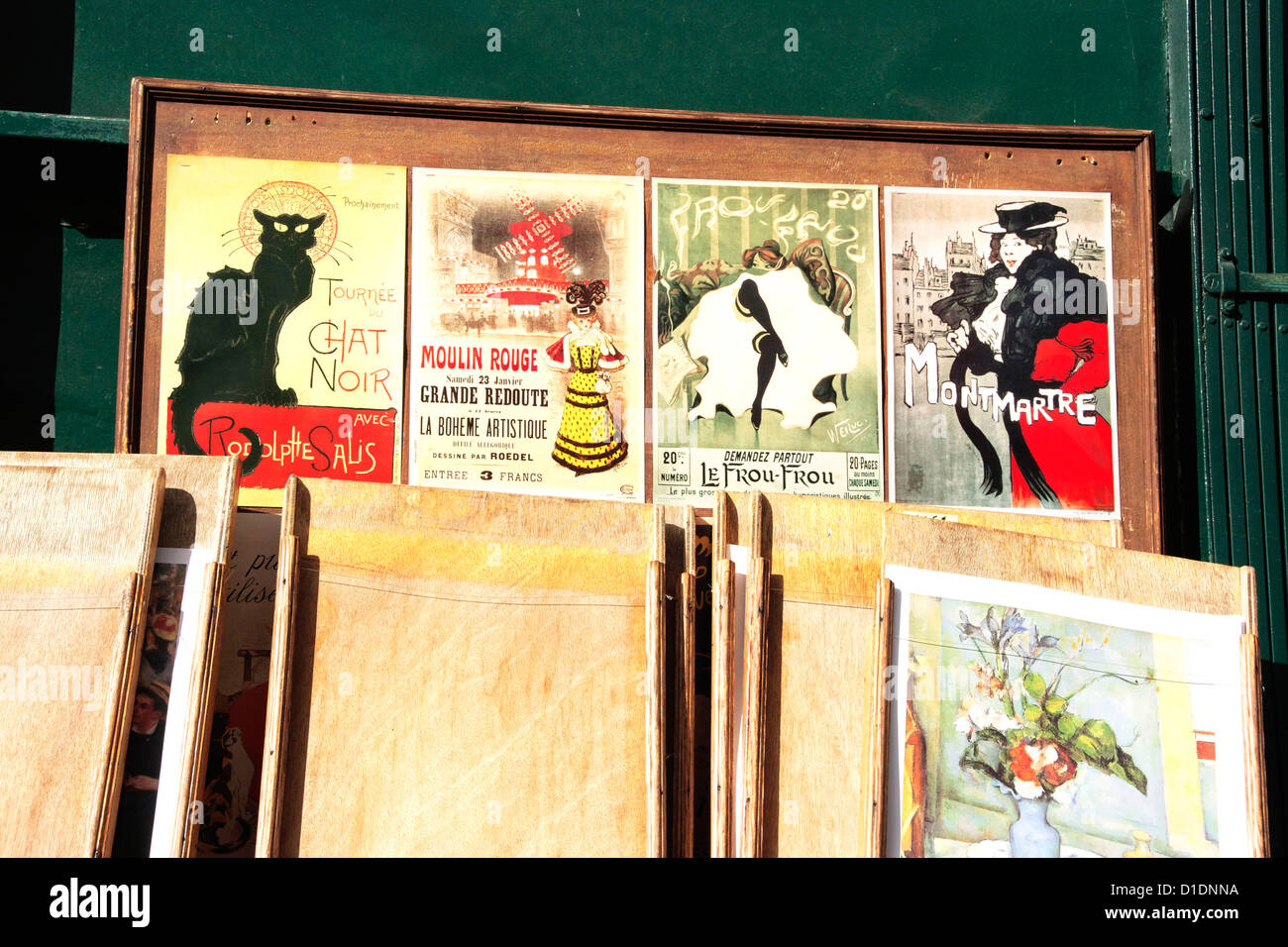 Cartes postales et affiches d'art impressionniste à vendre à Montmartre Paris France Europe Banque D'Images