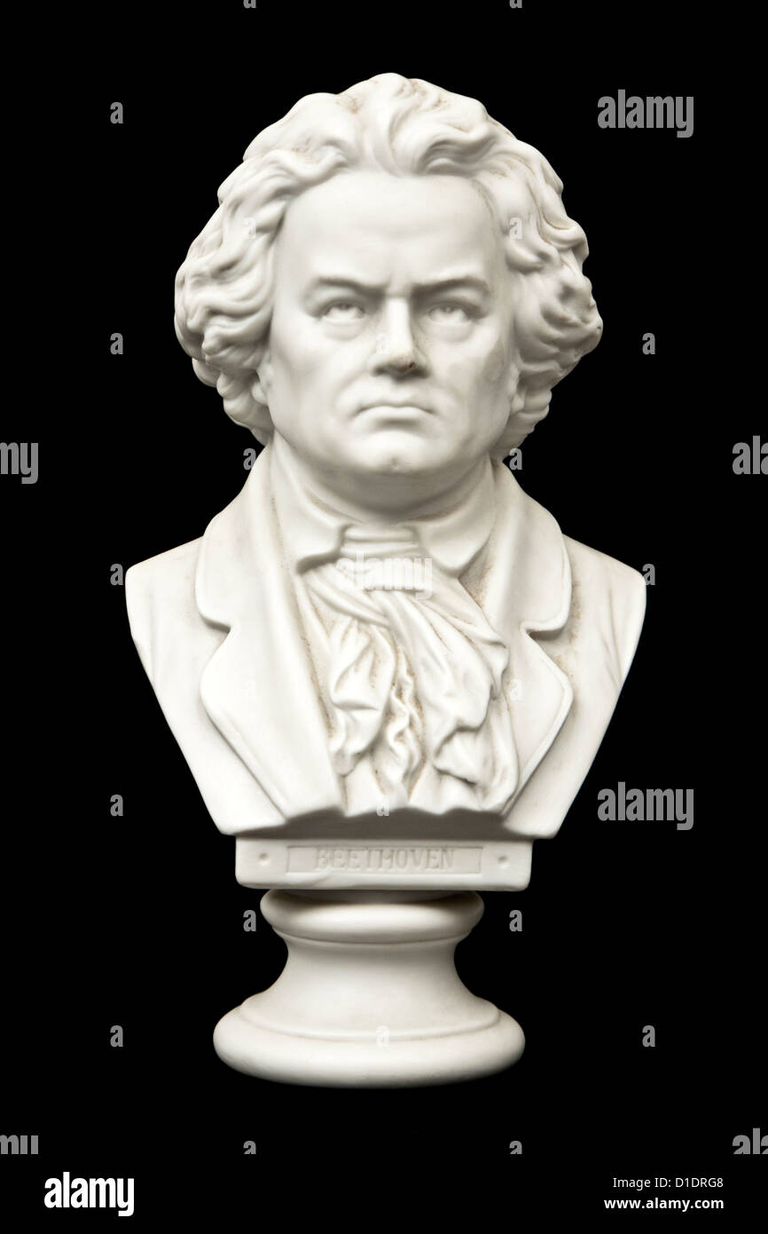 Buste de 18e siècle compositeur allemand Ludwig van Beethoven (1770-1827) Banque D'Images