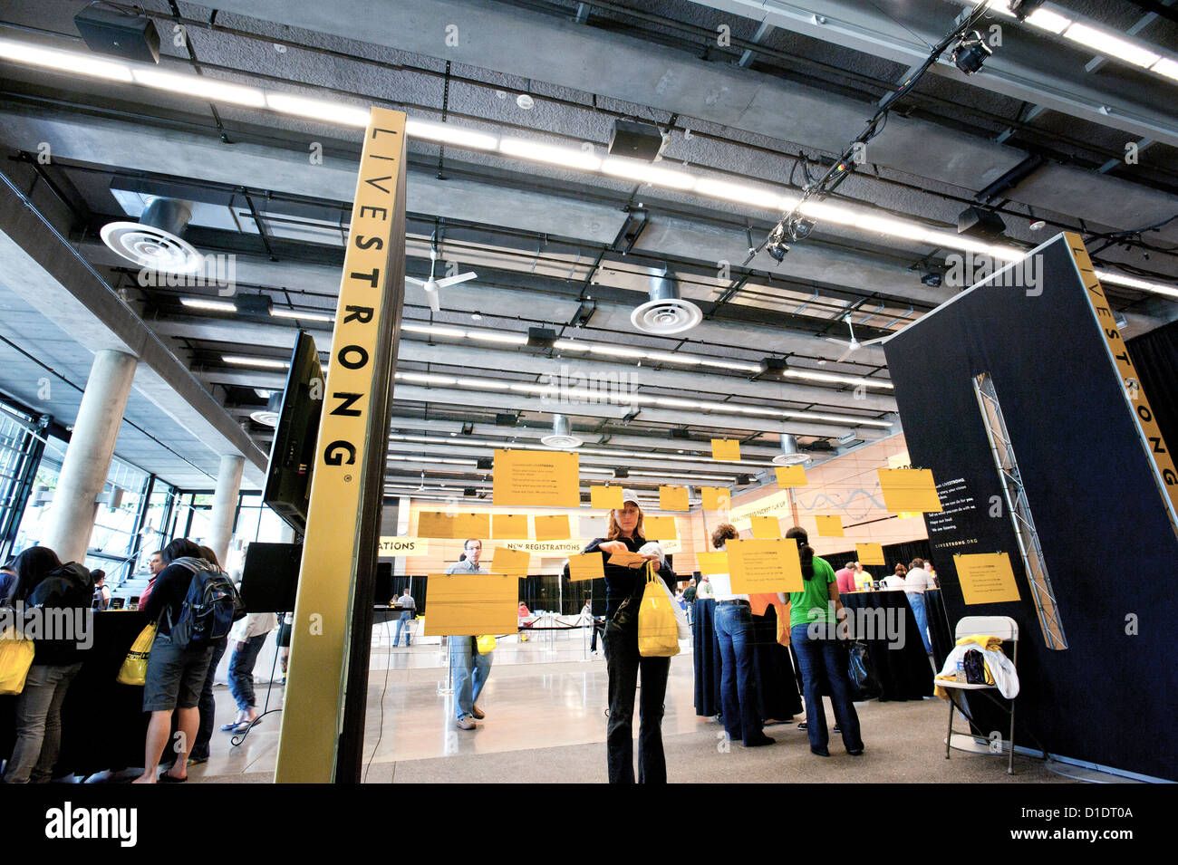 Hommage Livestrong mur. Banque D'Images