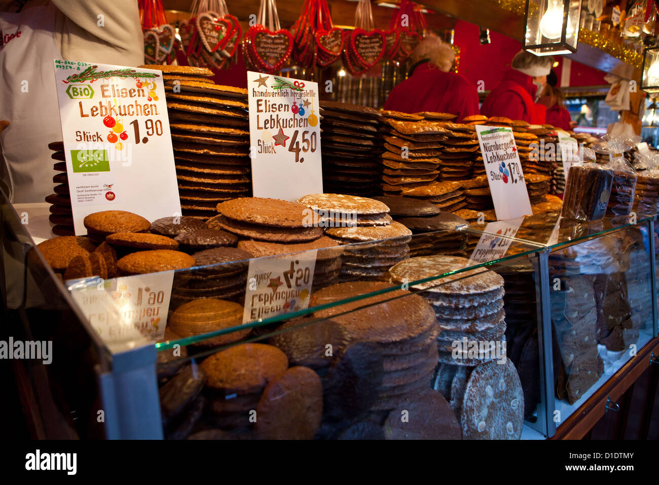 Décrochage Lebkuchen de Nuremberg,Marché de Noël Banque D'Images