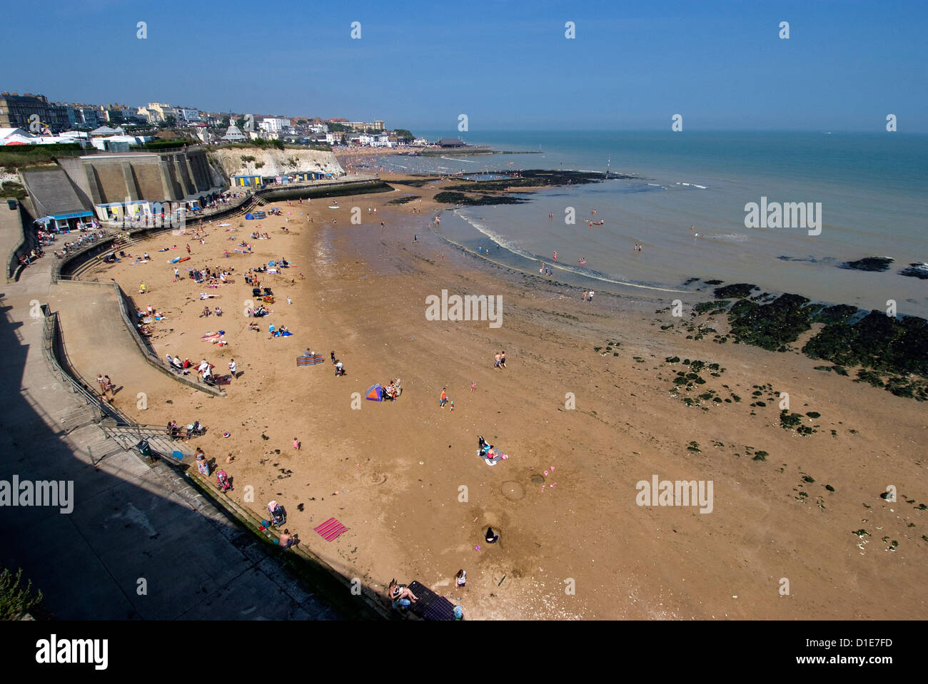 Plage, Louisa Bay, Broadstairs, Kent, Angleterre, Royaume-Uni, Europe Banque D'Images