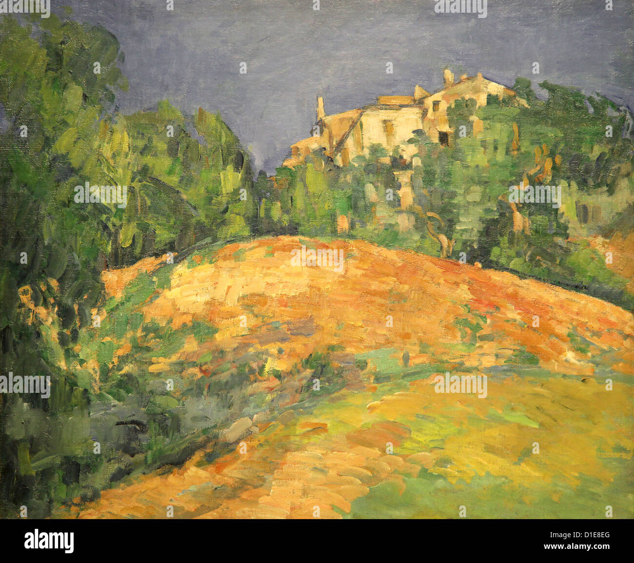 La Maison de Bellevue sur la colline (Maison de Bellevue), 1878-1879, par Paul Cézanne (1839-1906). Paysage proche d'Aix-en-Provence. Banque D'Images