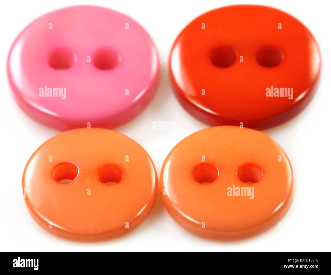 Les boutons colorés sur fond blanc Banque D'Images