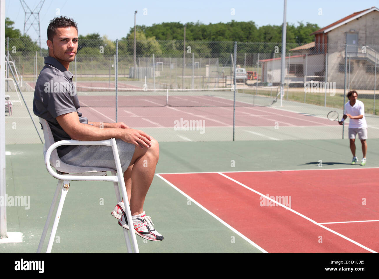 Photo d'un court de tennis Banque D'Images