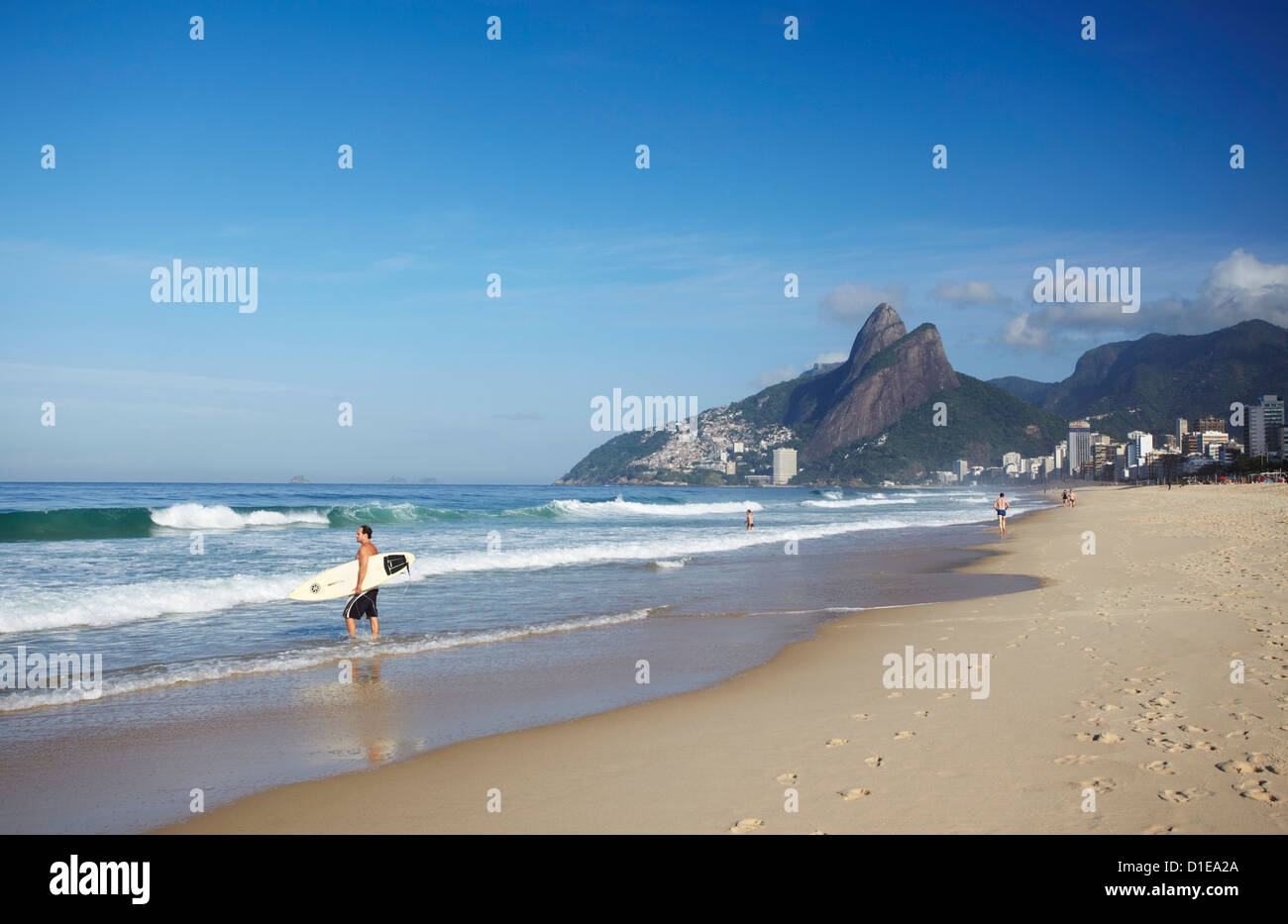 La plage d'Ipanema, Rio de Janeiro, Brésil, Amérique du Sud Banque D'Images