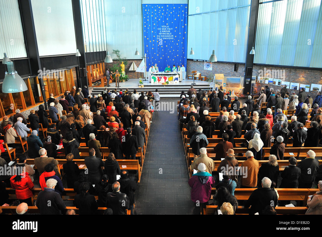 Messe catholique pour toutes les nations, Paris, France, Europe Banque D'Images