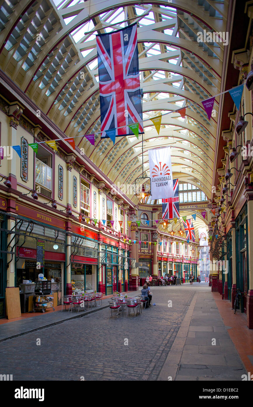 Leadenhall Market, City of London, Londres, Angleterre, Royaume-Uni, Europe Banque D'Images