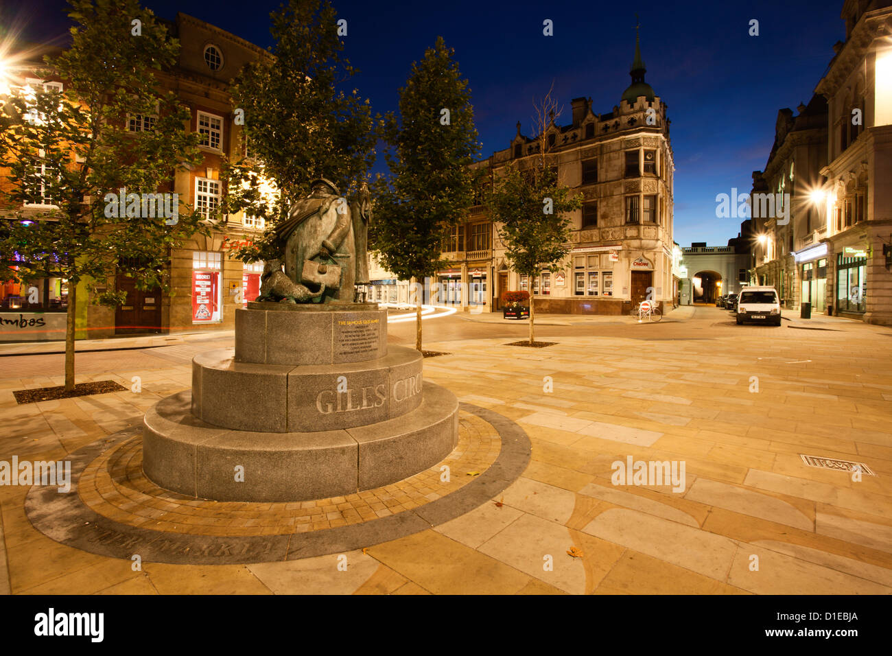 La statue de Giles, Ipswich, Suffolk, Angleterre, Royaume-Uni, Europe Banque D'Images