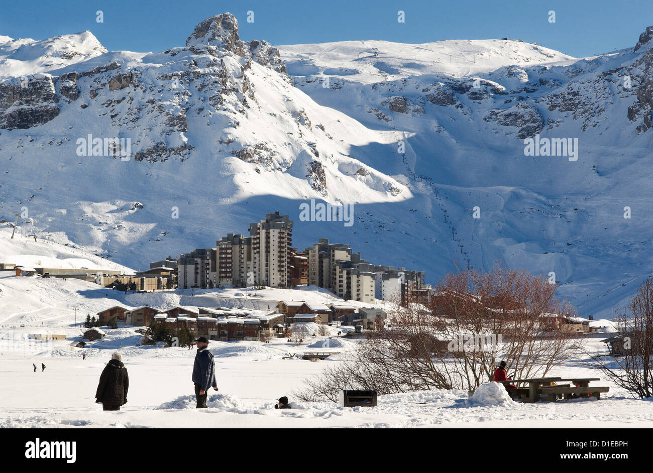 Val Claret, plus haut village de Tignes, Savoie, Rhône-Alpes, Alpes, France, Europe Banque D'Images