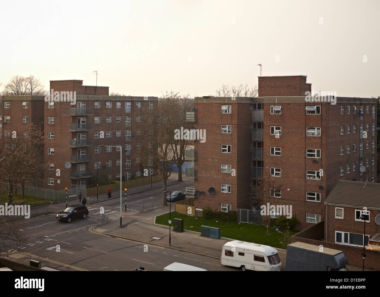 Propriété du Conseil tour de blocs, Lawrence Road, London N15, Angleterre, Royaume-Uni, Europe Banque D'Images