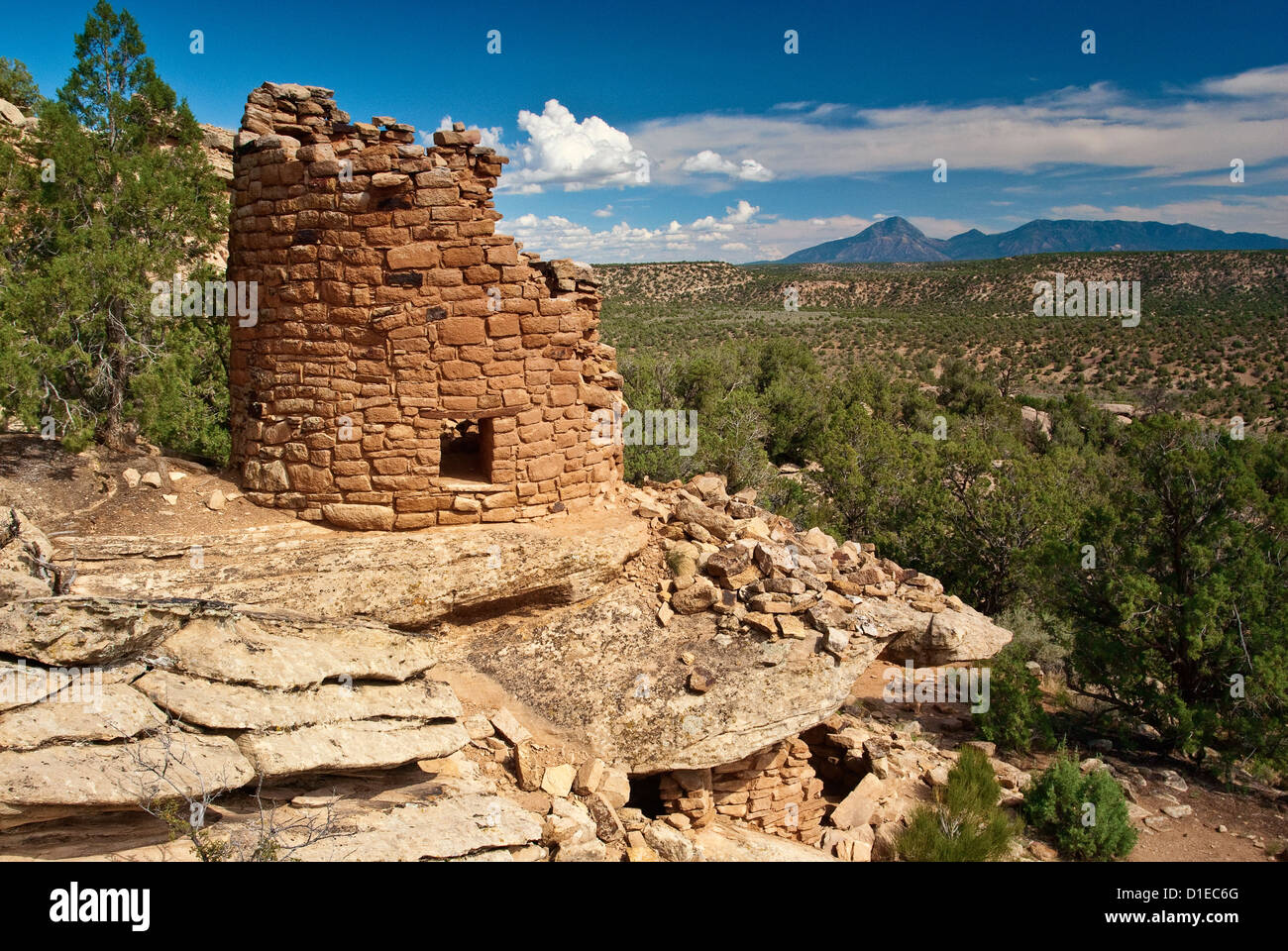 Painted Hand Pueblo, ruines Anasazi à Canyons of the Ancients National Monument, Colorado, USA Banque D'Images