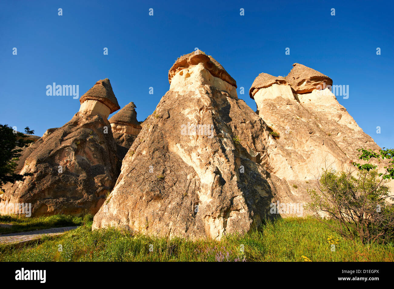 Cheminées de fées de Cappadoce Zelve, près de la Turquie. Des formations de roche volcanique tuft Banque D'Images