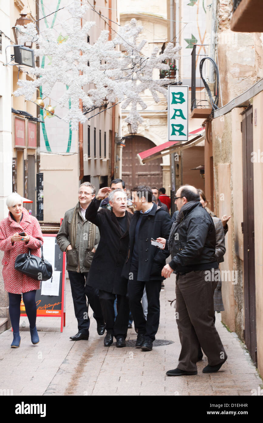 15/12/12 chef Ferran Adria sur visite à Logroño, La Rioja, Espagne. Prix du voyage marqué Logroño capitale gastronomique de l'Espagne 2012. Banque D'Images