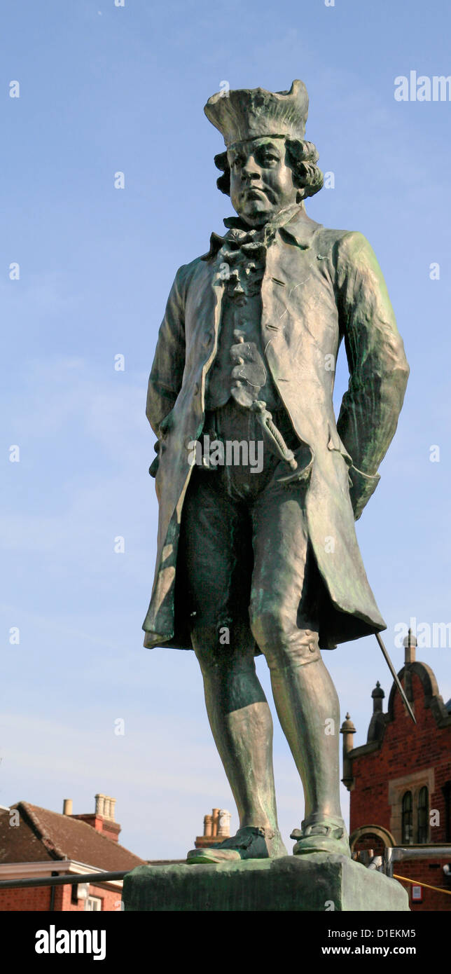 James Boswell statue Lichfield Staffordshire England UK Banque D'Images