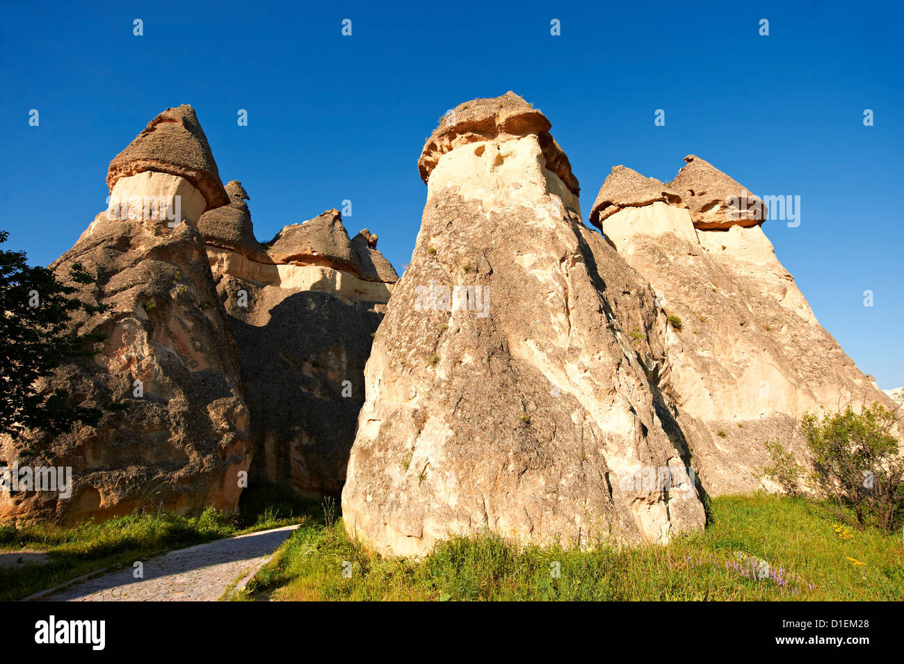 Cheminées de fées de Cappadoce Zelve, près de la Turquie. Des formations de roche volcanique tuft Banque D'Images