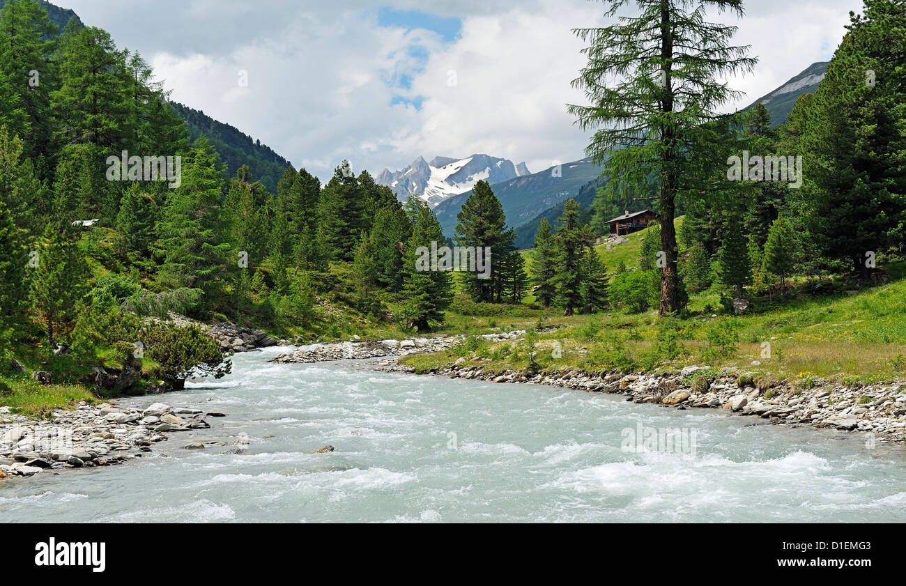 Paysage alpin et, Tyrol, Autriche Banque D'Images