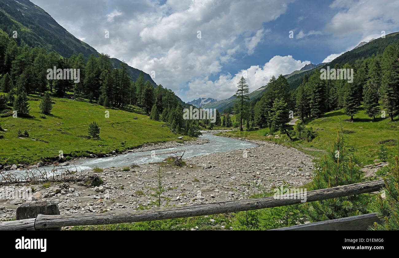 Paysage alpin et, Tyrol, Autriche Banque D'Images