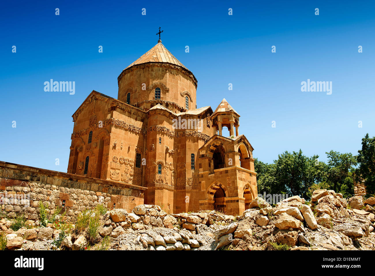 10e siècle cathédrale orthodoxe arménienne de la Sainte Croix sur l'île Akdamar, Lac de Van en Turquie 69 Banque D'Images