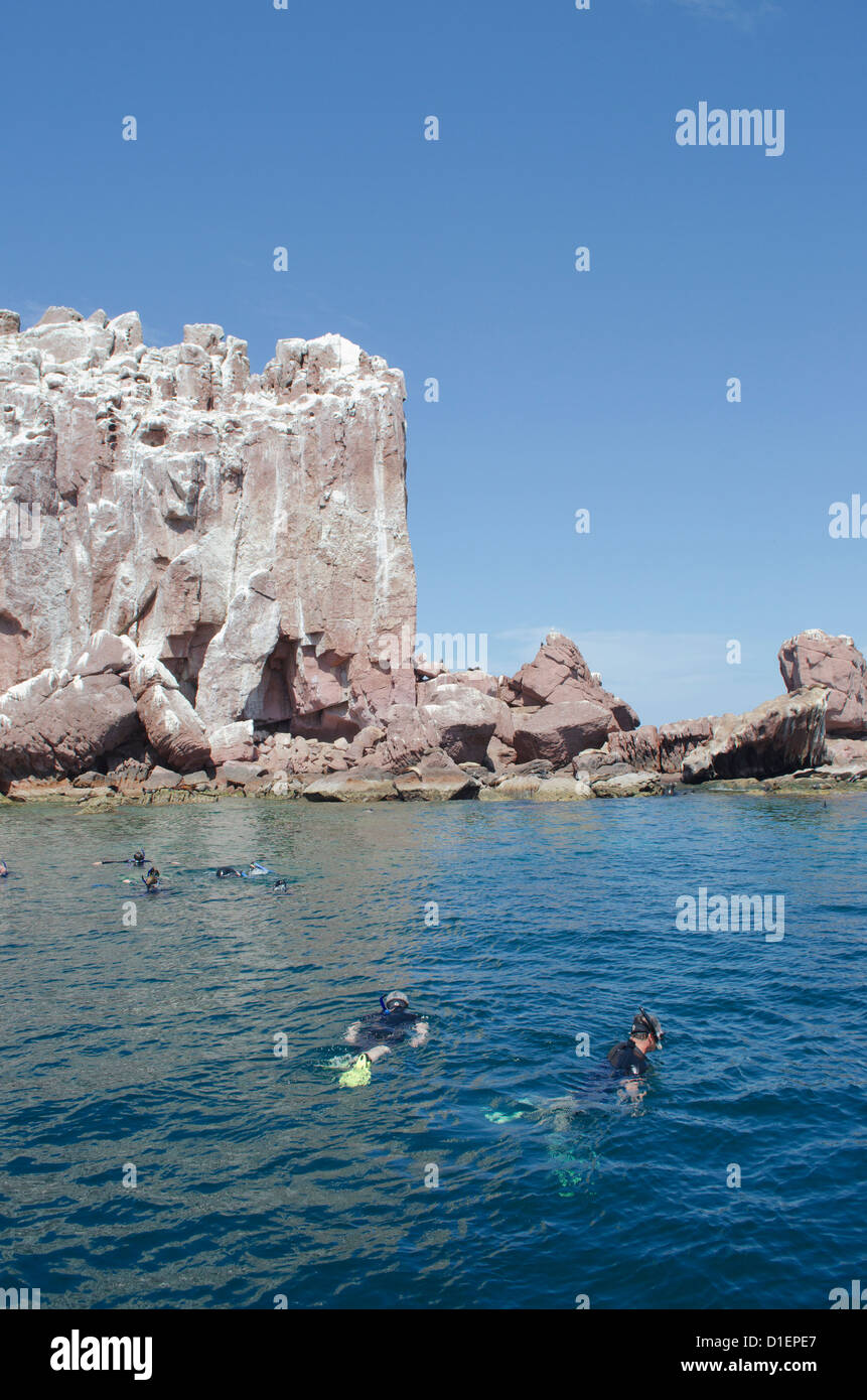Isla Espíritu Santo en Baja Sur Mexique protégés par l'UNESCO comme une réserve de la biosphère zone éco-tourisme Banque D'Images