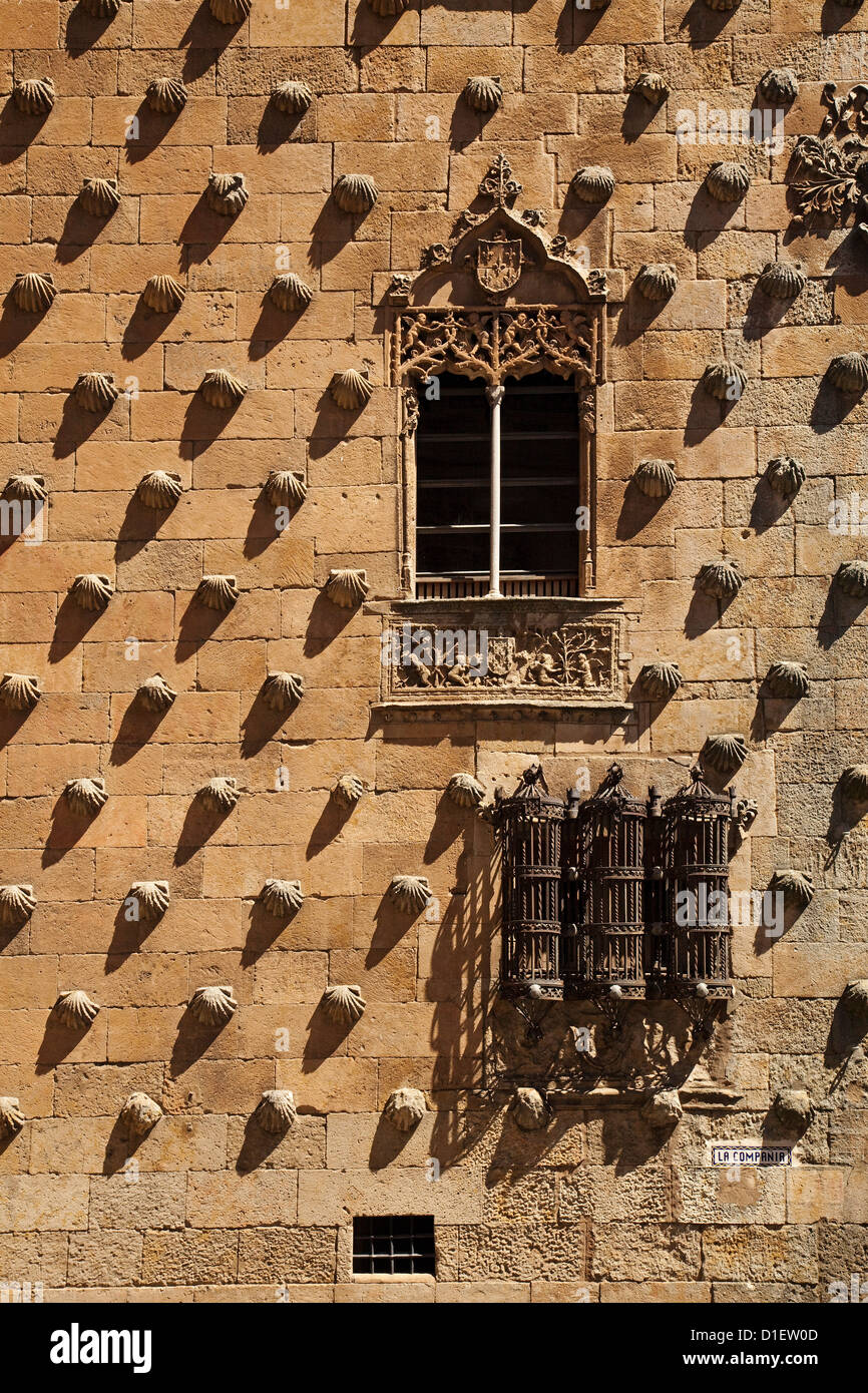 Casa de las Conchas Salamanque Castille Leon Espagne Banque D'Images Casa de las Conchas Salamanque Castille Leon Espagne Banque D'Images