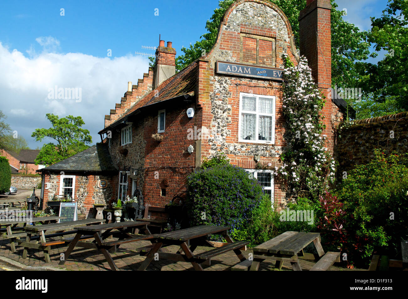 Adam et Eve Pub, Norwich, Norfolk Banque D'Images