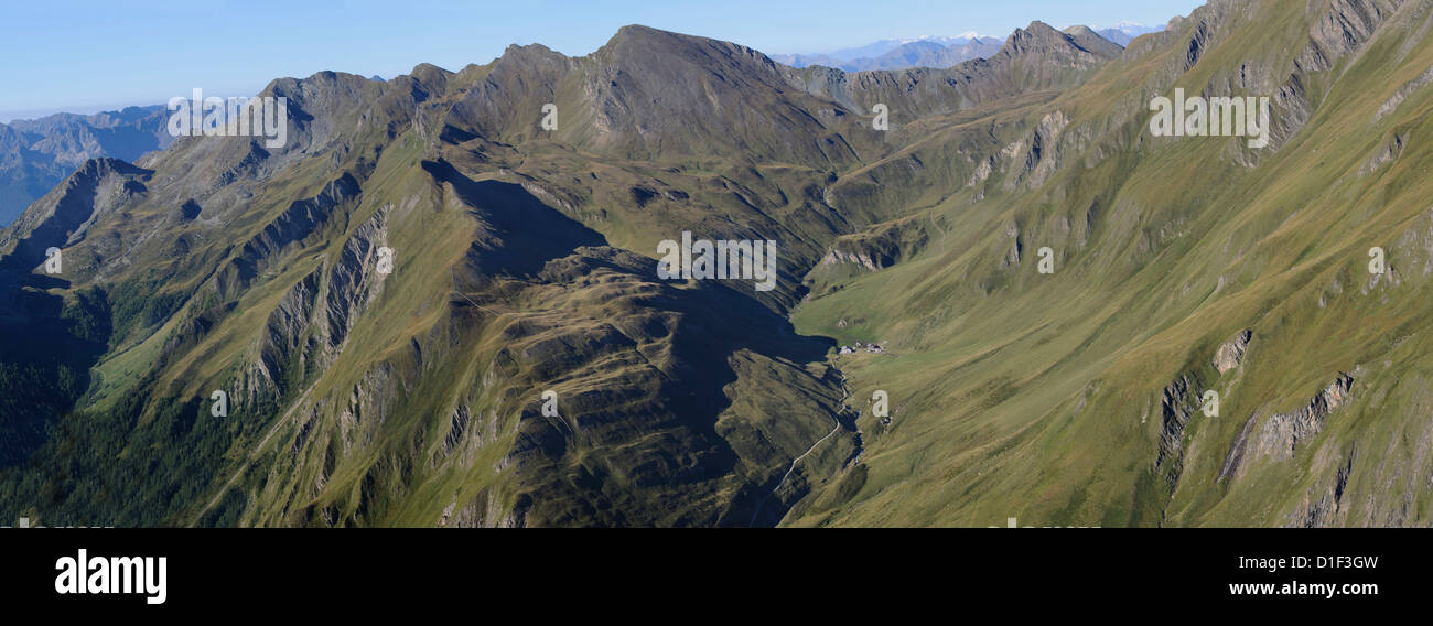 Montagnes Pfunderer Kreuzspitze avec Wilde, Tyrol du Sud, Italie Banque D'Images