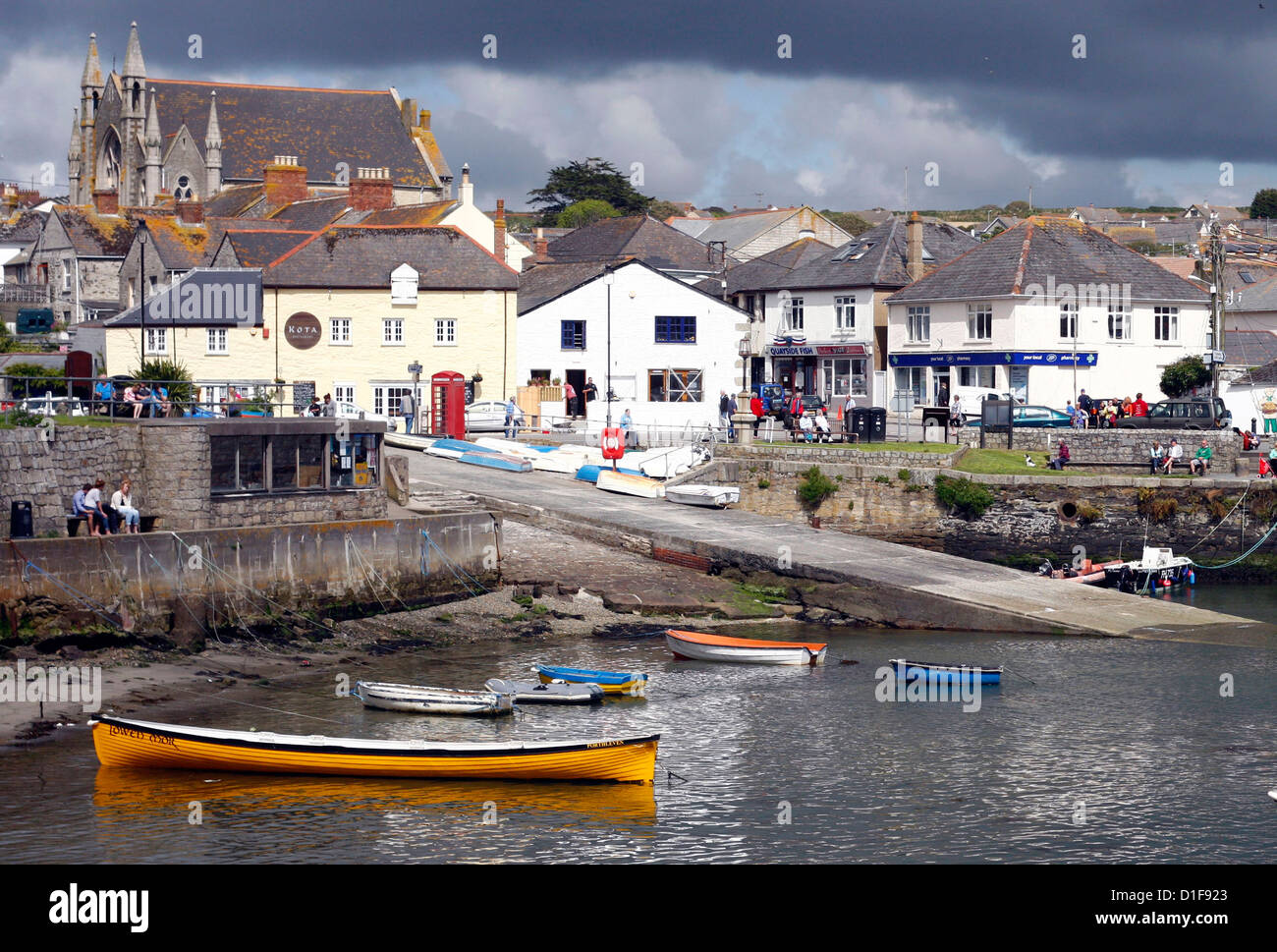 19.07.12 Bateaux dans Porthowan Harbour à Cornwall photo par James Galvin Banque D'Images