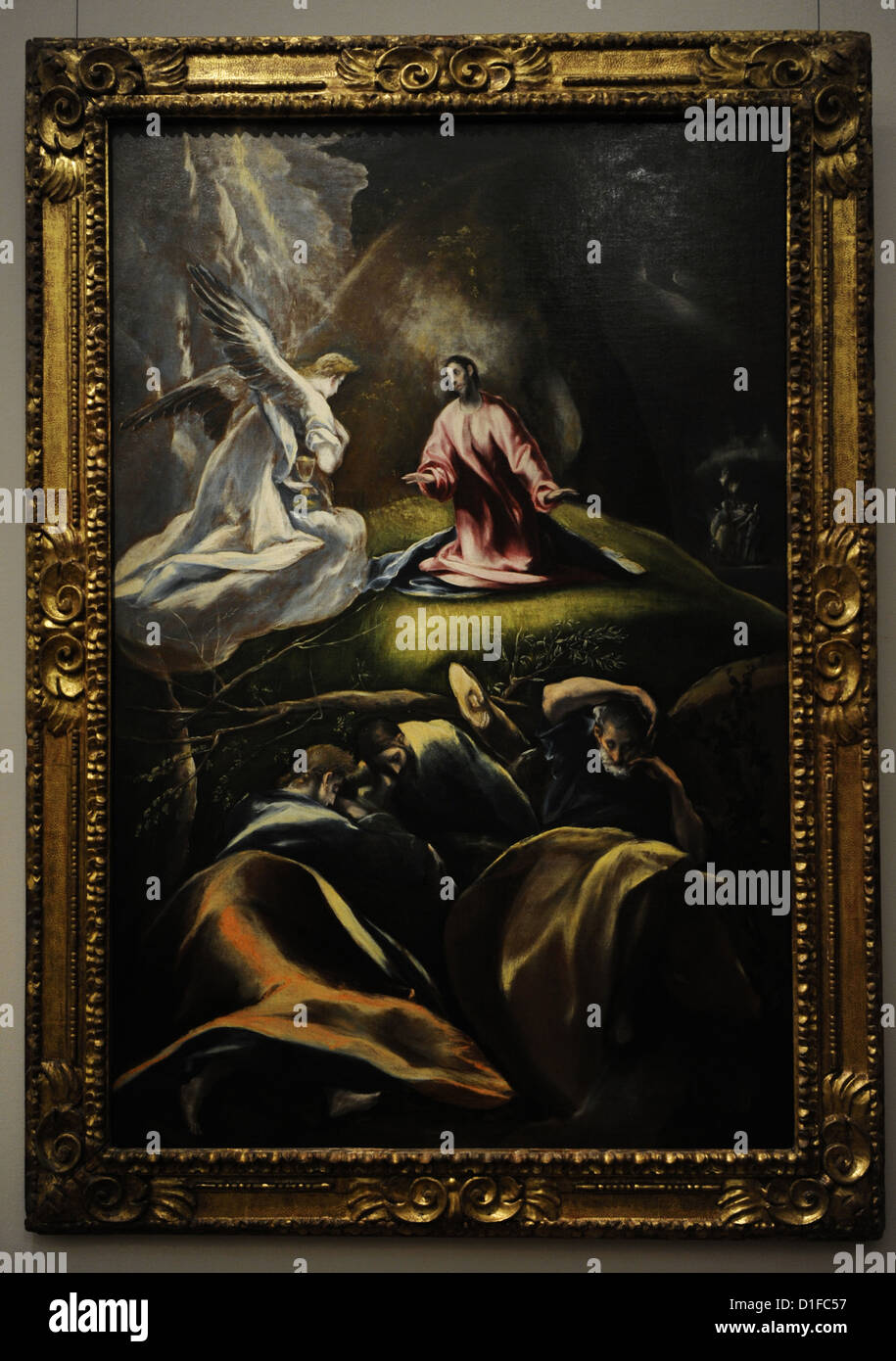El Greco (1541-1614). Peintre de Crète. L'agonie dans le jardin, c.1610-1612. Musée des beaux-arts de Budapest. La Hongrie. Banque D'Images