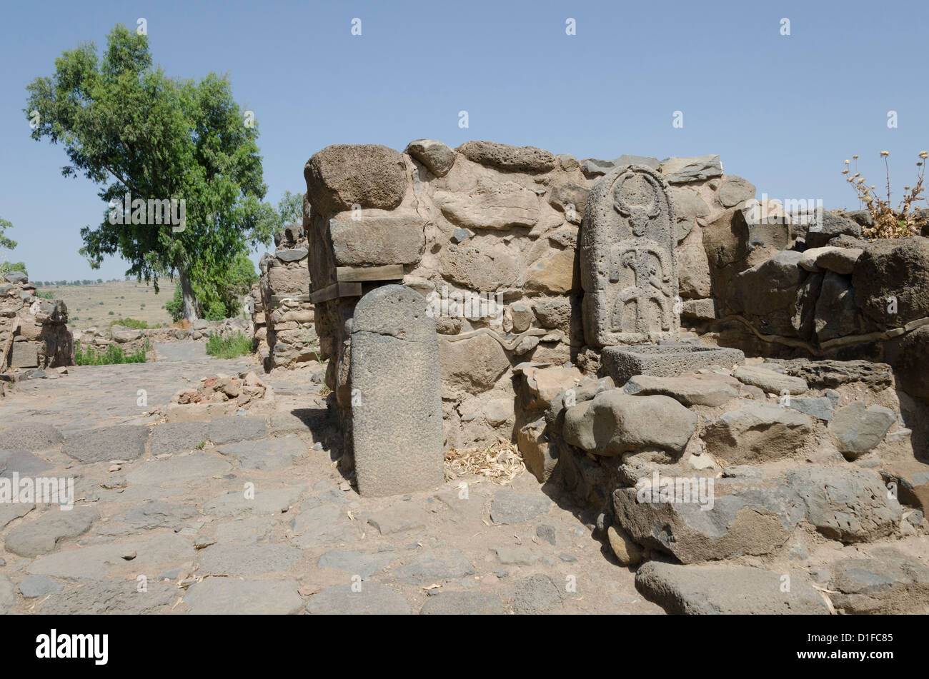 Site archéologique de la ville biblique de Bethsaïde, Mer de Galilée, Israël, Moyen Orient Banque D'Images