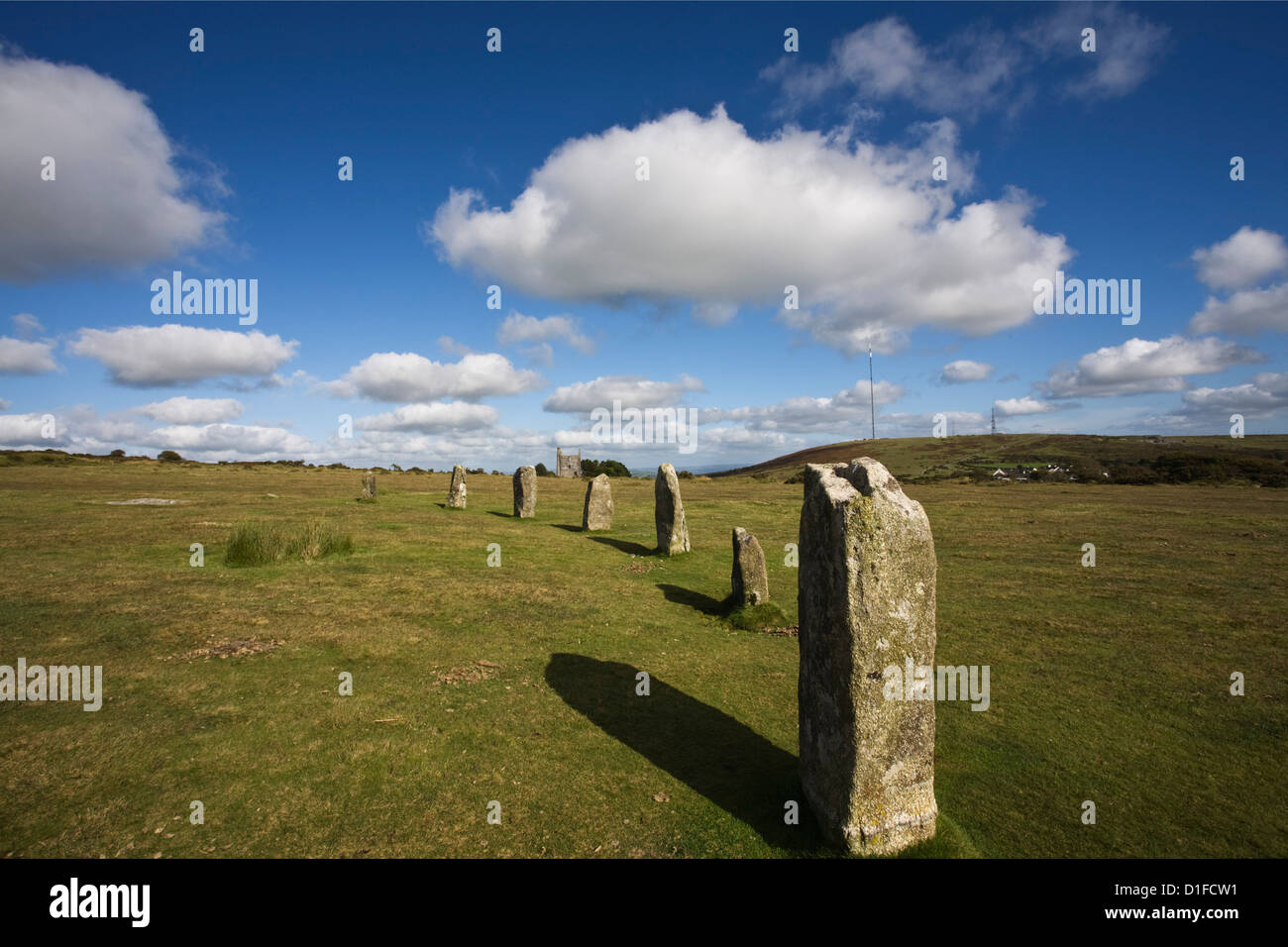 The Hurlers (cercle de pierre), sous-fifres, Bodmin Moor, Cornwall, Angleterre, Royaume-Uni, Europe Banque D'Images