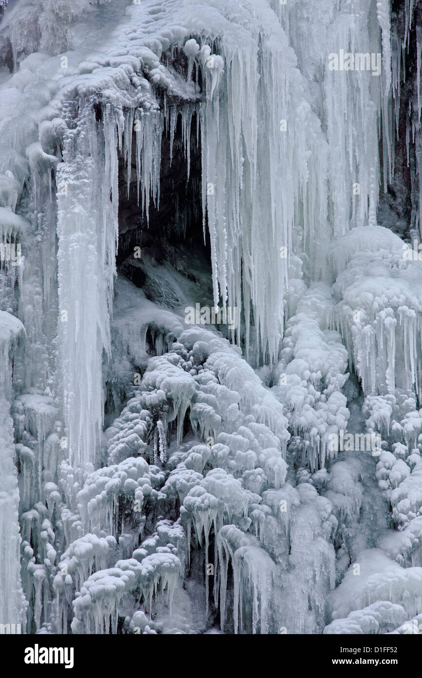 Ried 27 gelés en hiver Cascade près de Bad Harzburg, Harz, Basse-Saxe, Allemagne Banque D'Images Ried 27 gelés en hiver Cascade près de Bad Harzburg, Harz, Basse-Saxe, Allemagne Banque D'Images