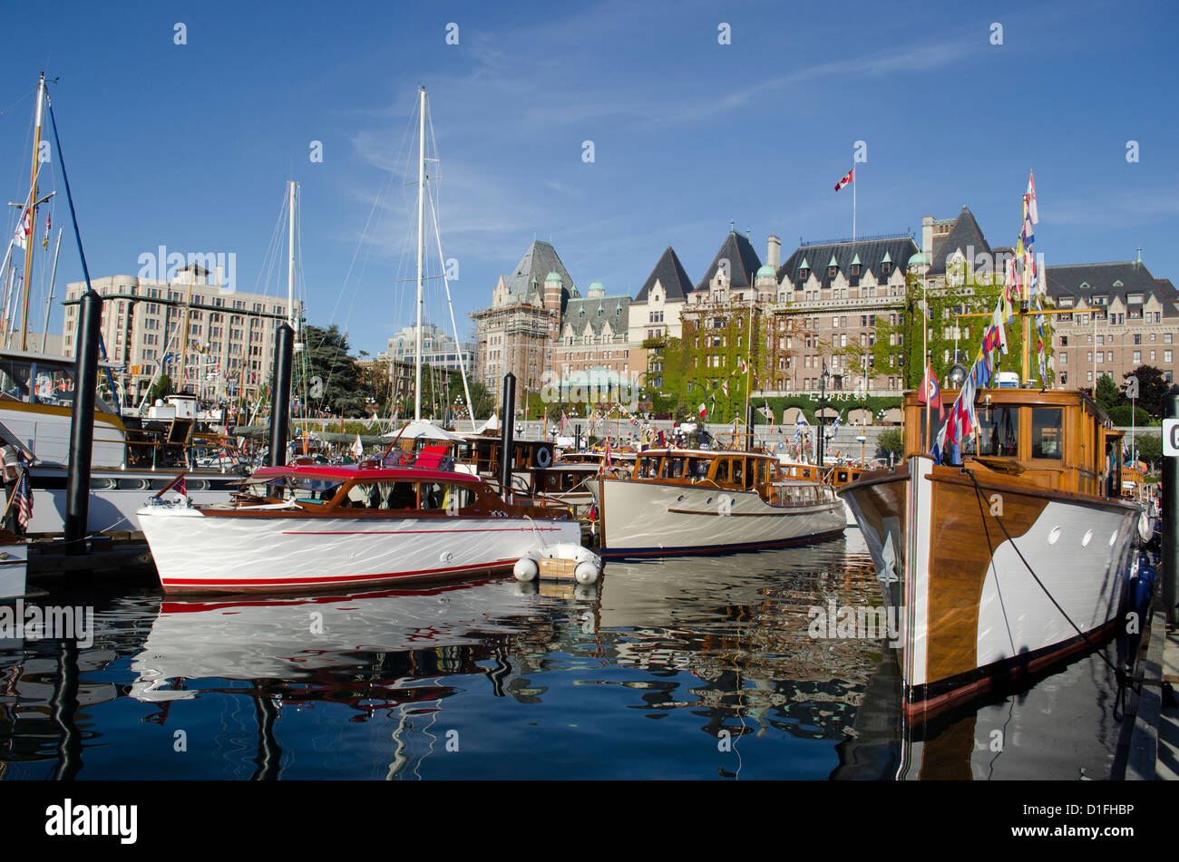 Classic Boat show port Victoria de l'île de Vancouver, BC Banque D'Images