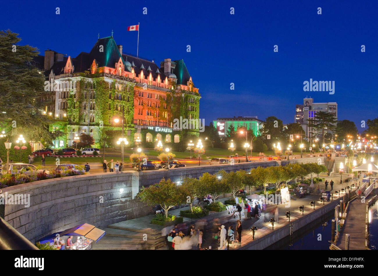 Soir d'été, le port de Victoria sur l'île de Vancouver, BC Banque D'Images