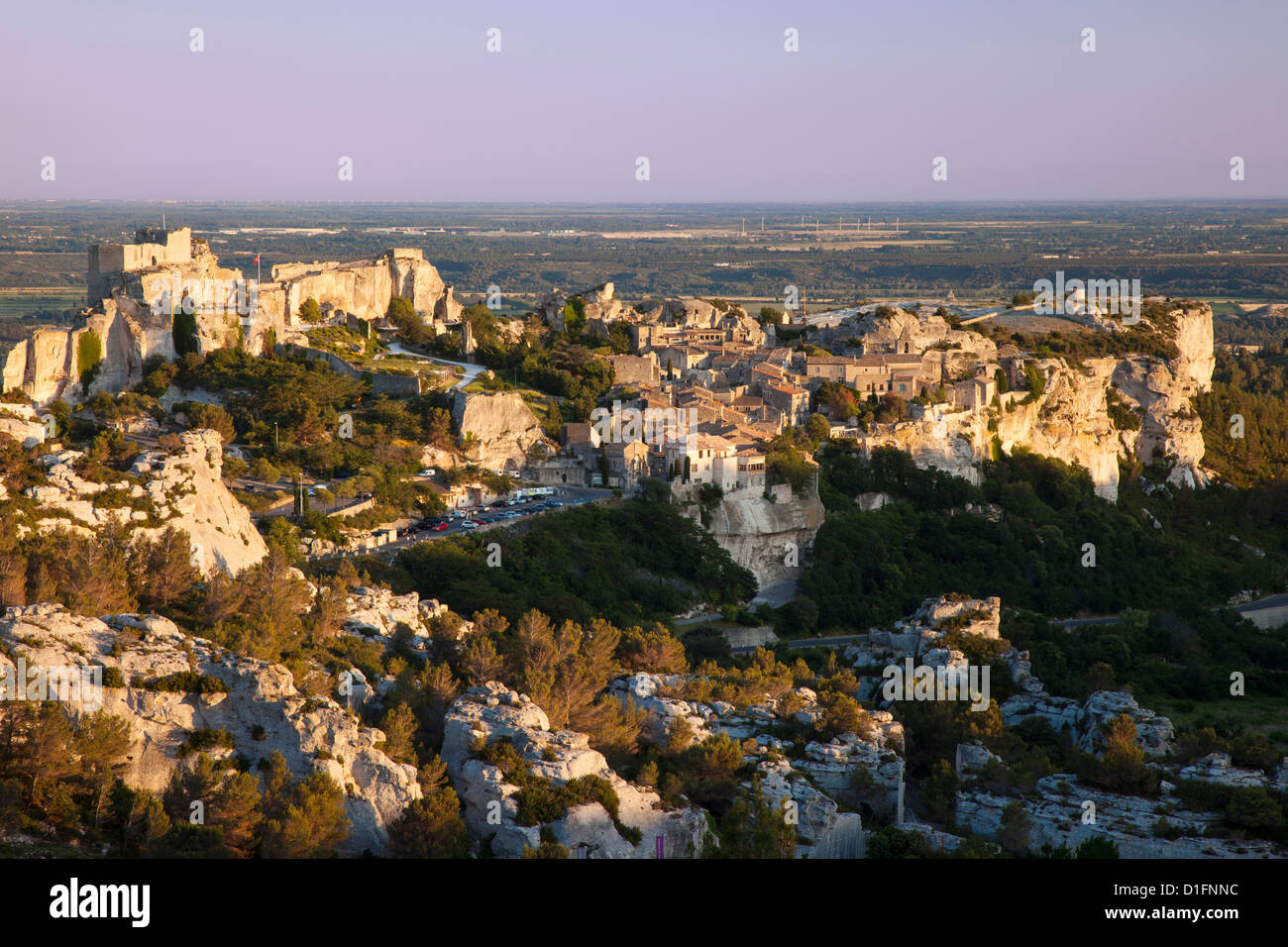 Village médiéval des Baux de Provence, Provence, France Banque D'Images
