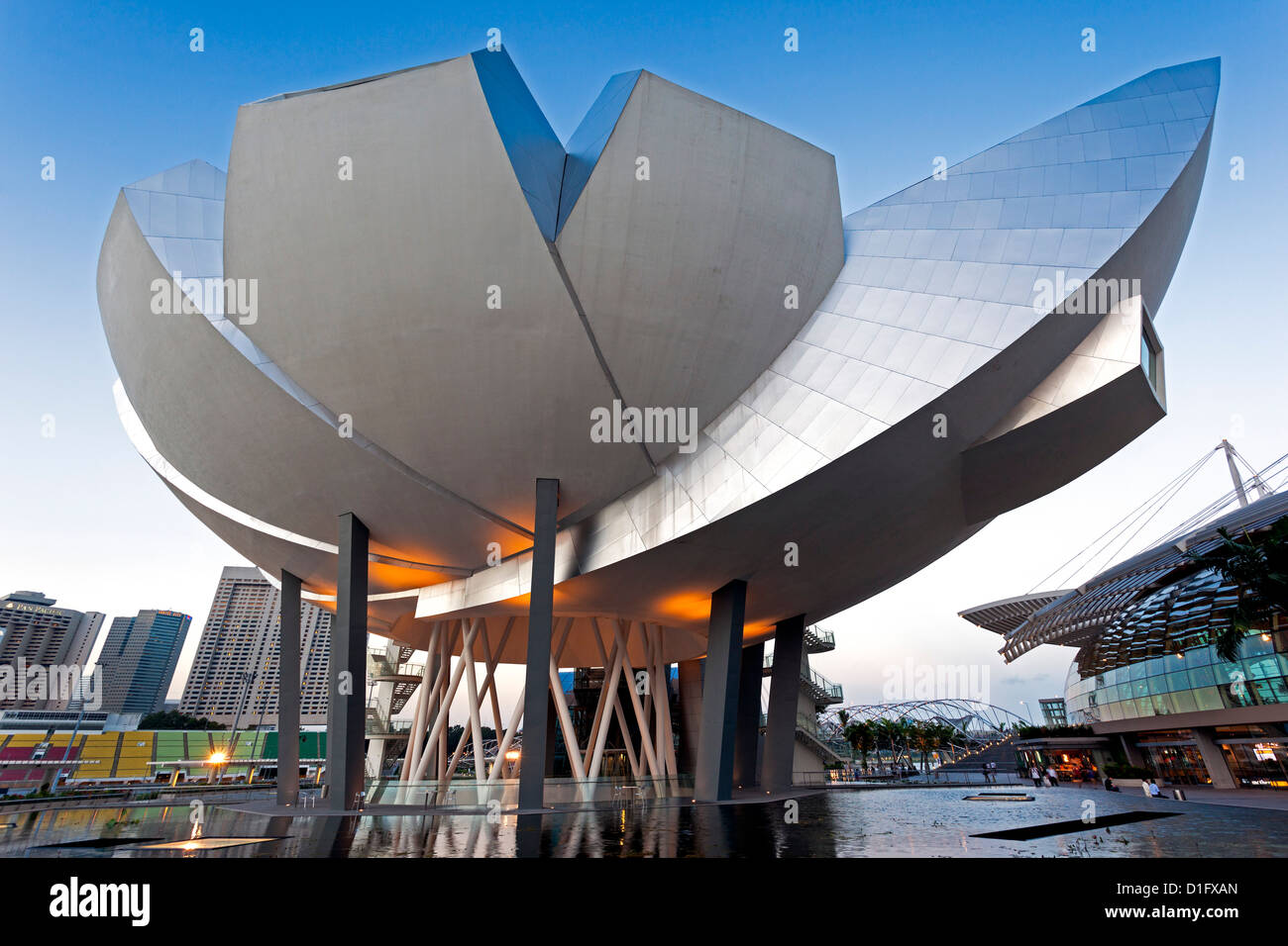 Sciences de l'Art Museum, Marina Bay, à Singapour, en Asie du Sud-Est, l'Asie Banque D'Images