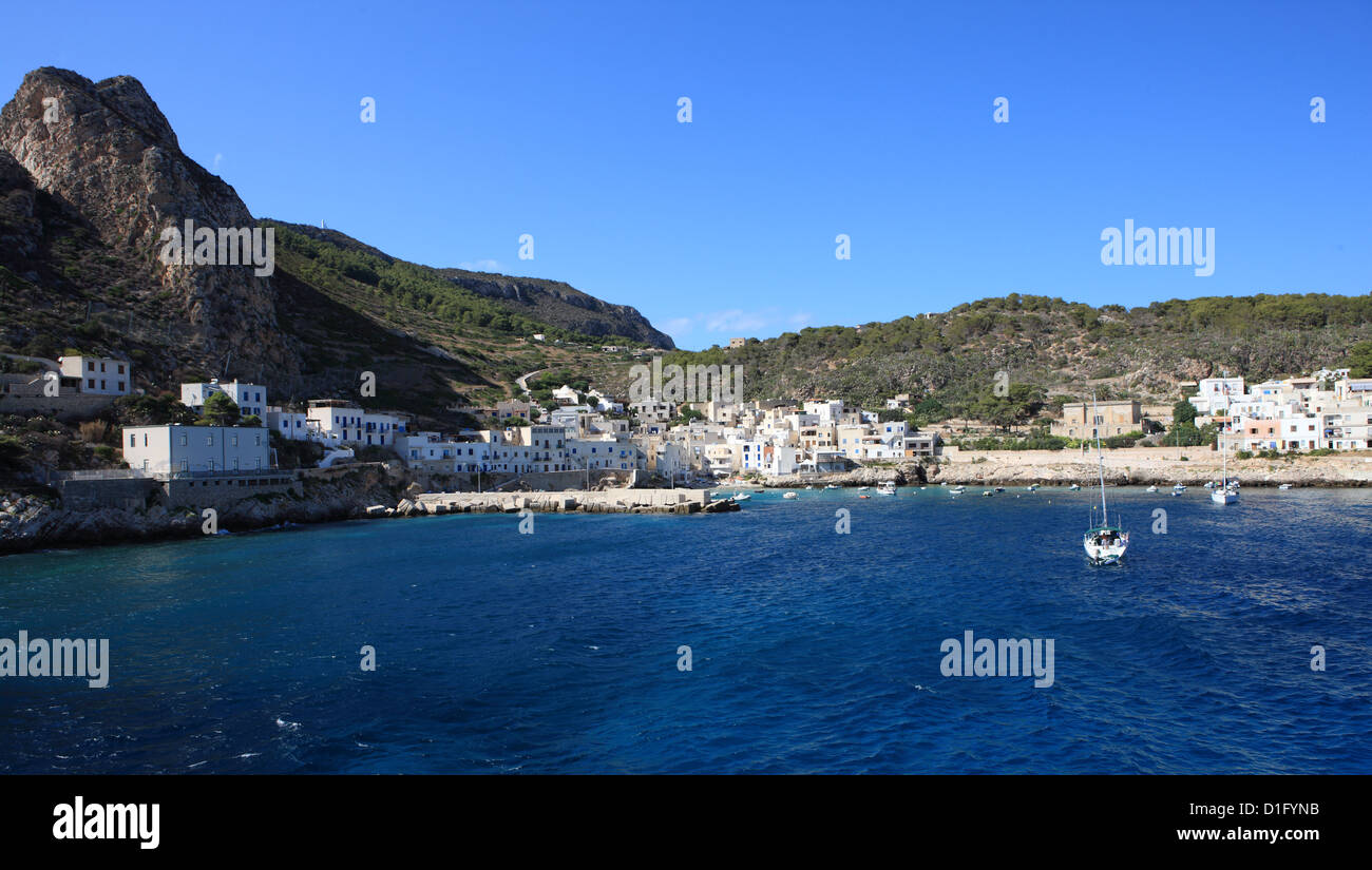 Levanzo, Île Egadi, Sicile, Italie, Méditerranée, Europe Banque D'Images