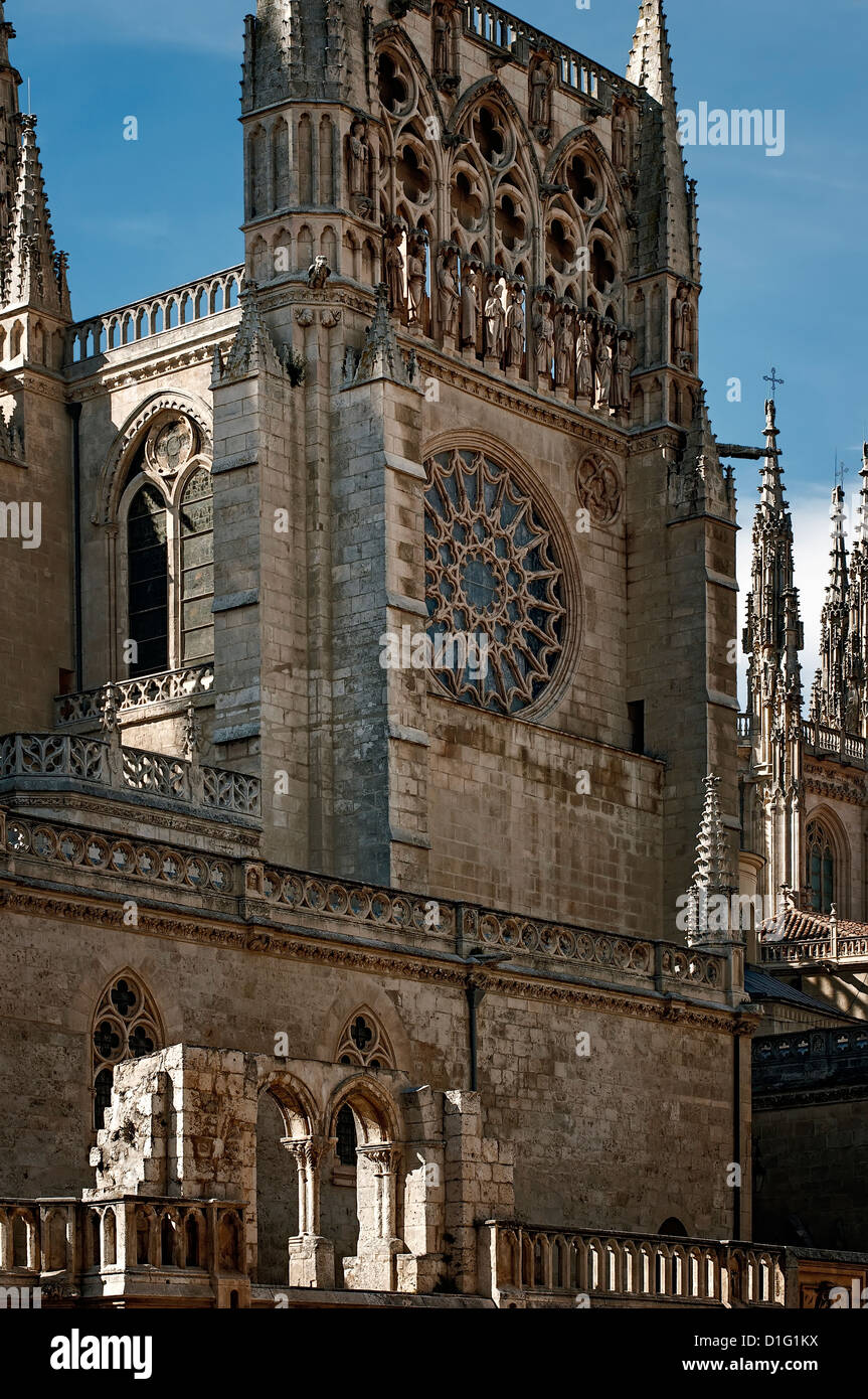 Rosace de la cathédrale de Burgos, Castille et Leon, Espagne, Europe Banque D'Images