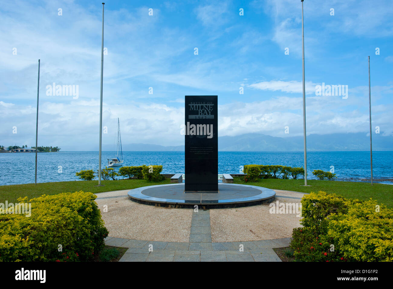 War Memorial de Milne Bay, à Alotau, Papouasie Nouvelle Guinée, du Pacifique Banque D'Images