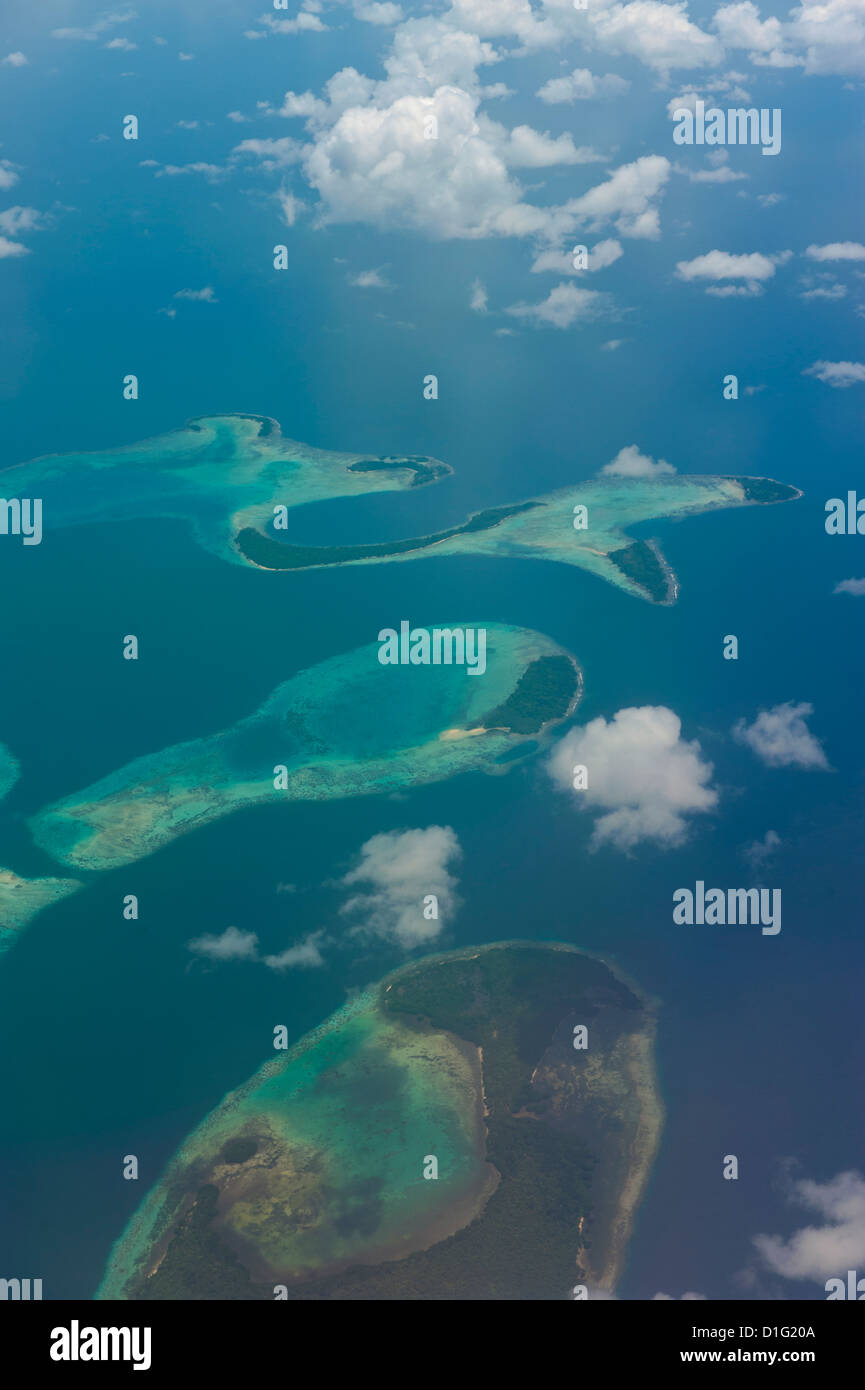 Vue aérienne de la Russell, îles du Pacifique, les Îles Salomon Banque D'Images