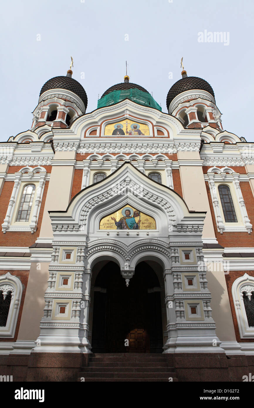 La cathédrale Alexandre Nevsky, une église orthodoxe de style russe Reviival, par Mikhail Preobrazhensky, Toompea, Tallinn, Estonie Banque D'Images