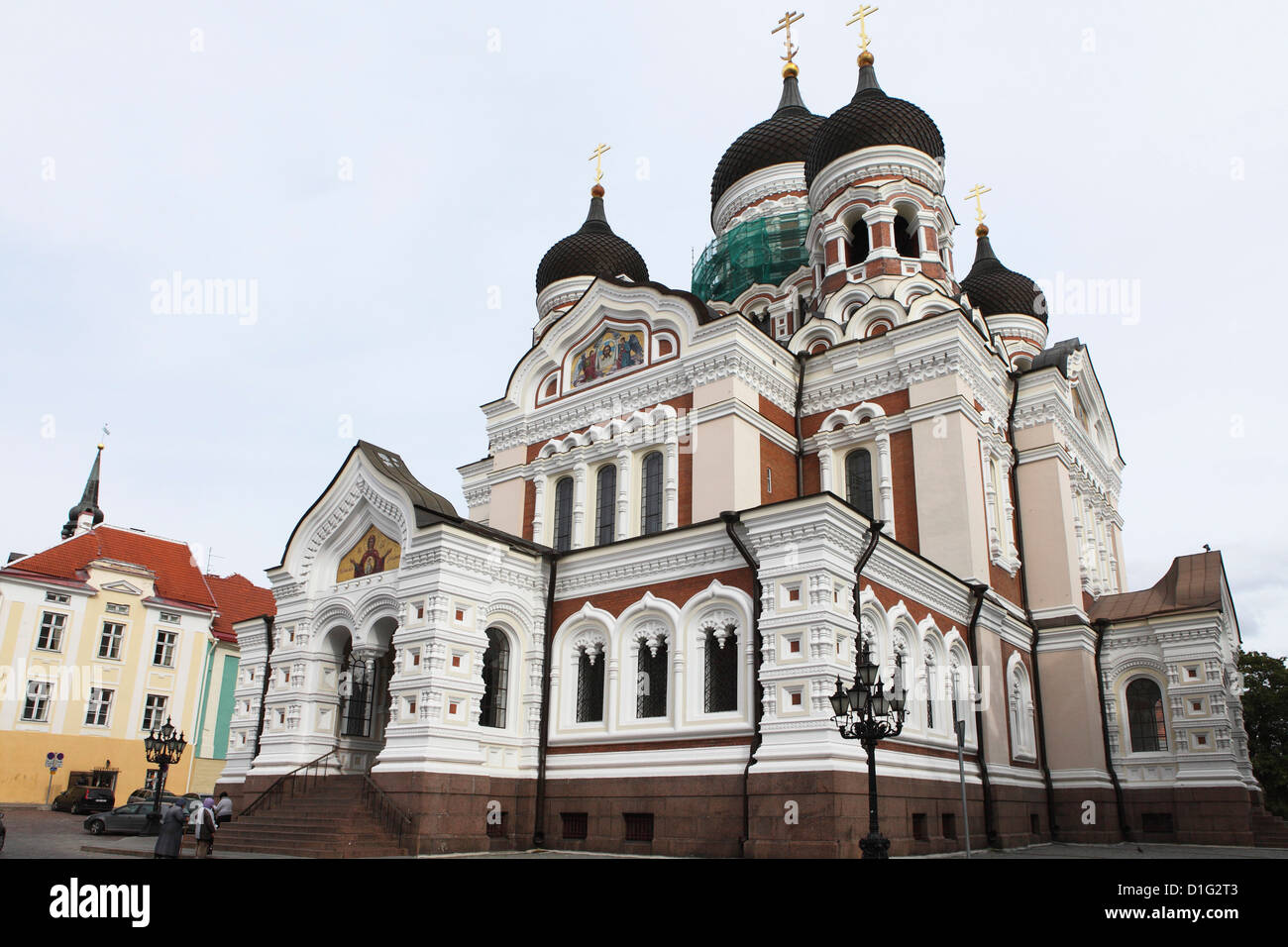La cathédrale Alexandre Nevsky, une église orthodoxe de style russe Reviival, par Mikhail Preobrazhensky, Toompea, Tallinn, Estonie Banque D'Images