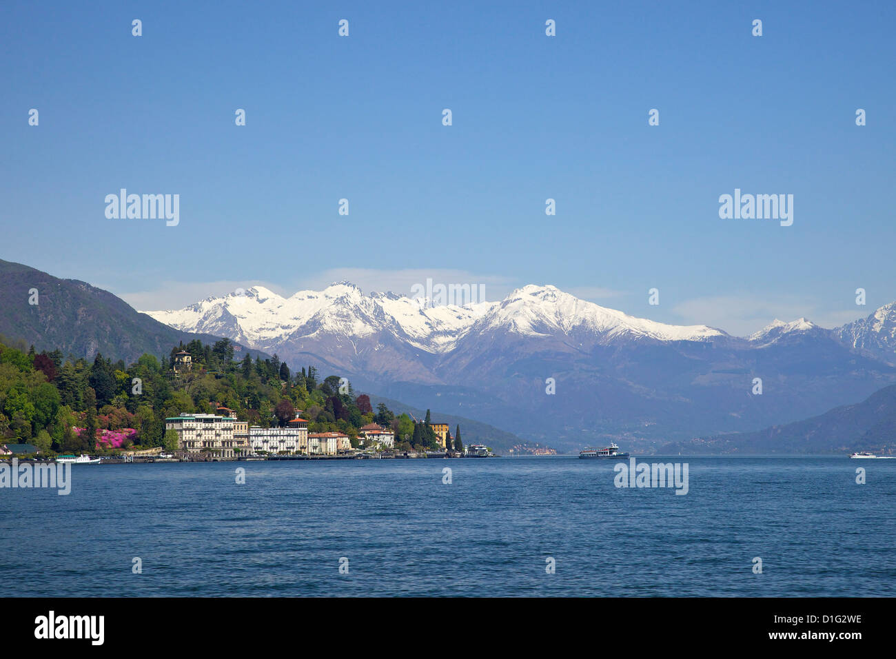 Grand Hotel Cadenabbia, au soleil du printemps, le lac de Côme, Lombardie, lacs italiens, Italie, Europe Banque D'Images