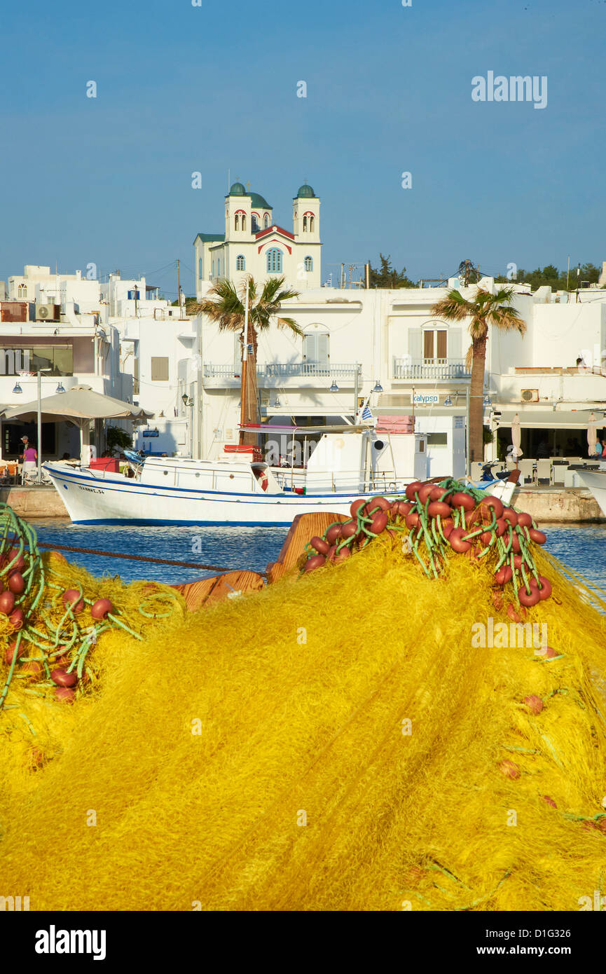 Port, Naoussa, Paros, Cyclades, Mer Égée, îles grecques, Grèce, Europe Banque D'Images