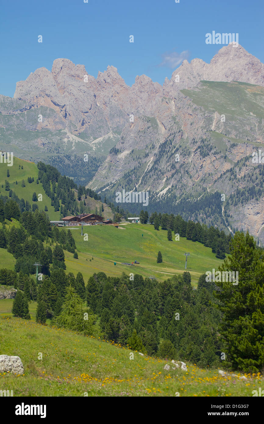 Sella Pass, provinces de Trente et Bolzano, Italie, Dolomites italiennes, de l'Europe Banque D'Images