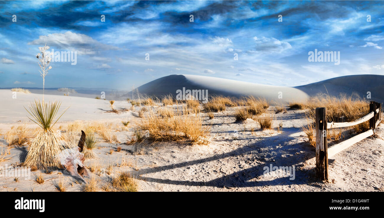 White Sands National Monument paysage Banque D'Images