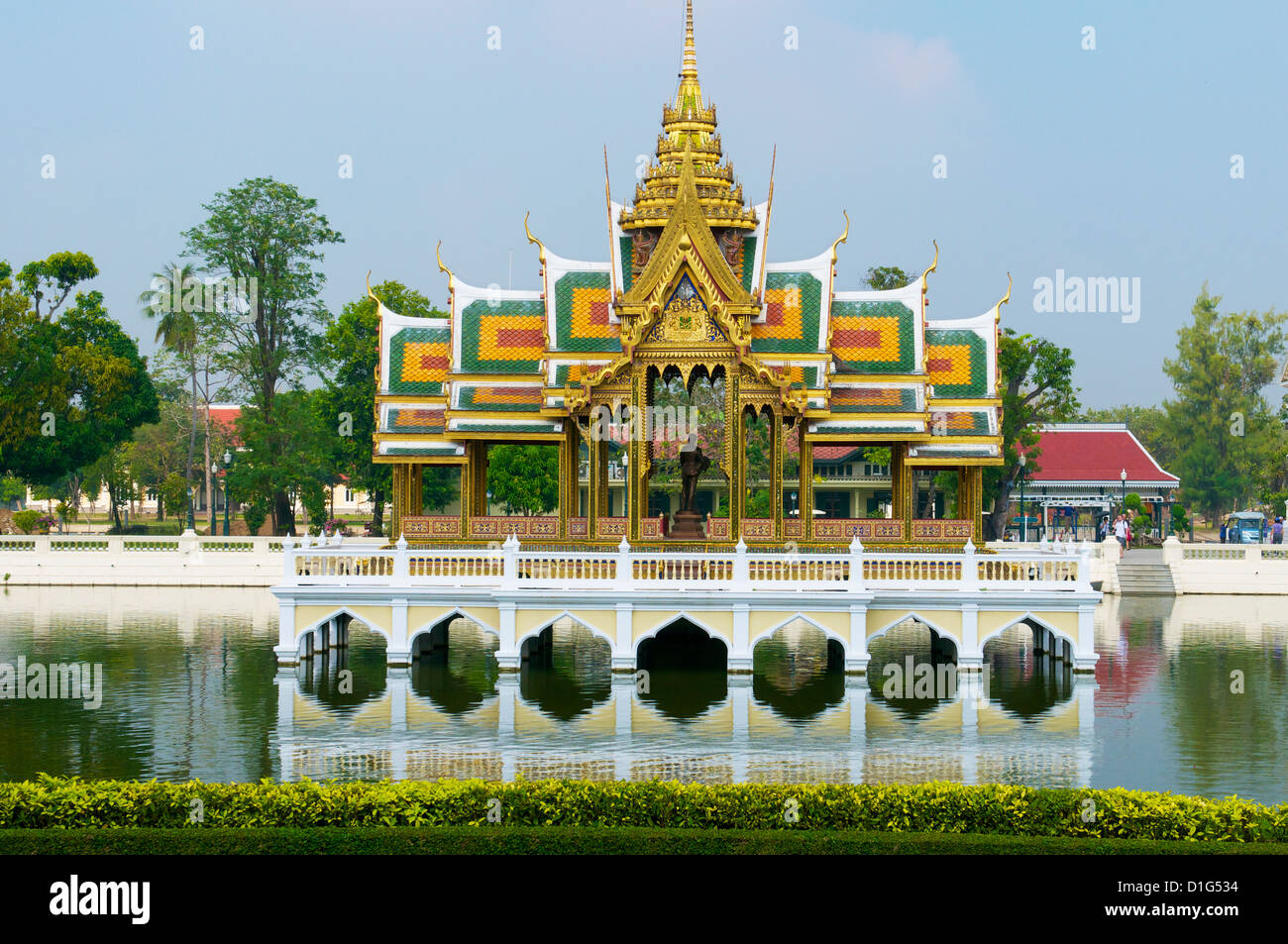 Aisawan-Dhipaya-Asana Pavilion à Ayuthaya Province Thaïlande Banque D'Images