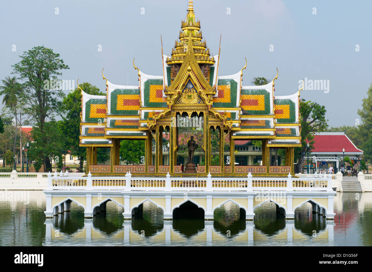 Aisawan-Dhipaya-Asana Pavilion à Ayuthaya Province Thaïlande Banque D'Images