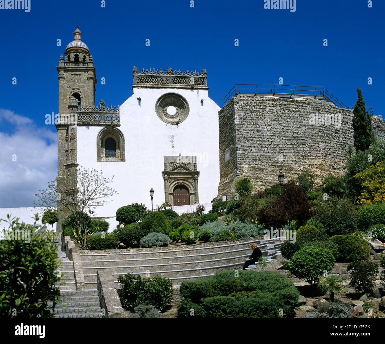 Plaza Iglesia Mayor et l'église de Santa Maria la Coronada, Medina Sidonia, Andalousie, Espagne, Europe Banque D'Images