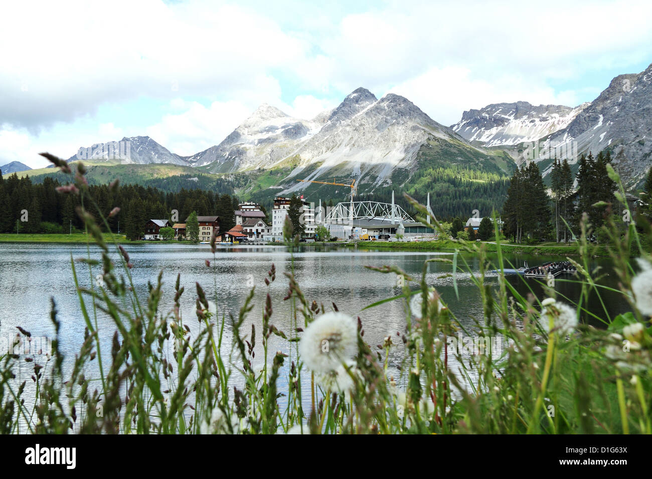 Vue sur le lac Obersee ( ) à Arosa, Suisse Banque D'Images